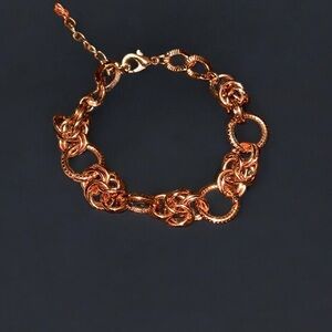 Elegant Rose Gold Tone Chain Bracelet